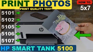 How To Print Photos With HP Smart Tank 5100 5101 5102 5105 5106 amp 5107 Allinone Printer [upl. by Oinolopa218]