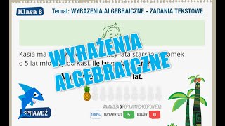 Wyrażenia algebraiczne  zadania tekstowe z komentarzem [upl. by Demona]