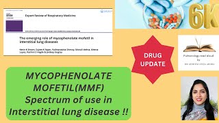 Mycophenolate Mofetil  Role in Interstitial Lung Diseases [upl. by Lisab]