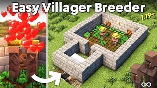 Minecraft AFK Villager Breeder Tutorial  Easiest amp Best Design [upl. by Schlenger]