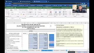 Curso Hoja Electrónica para Estados Financieros Básicos Declaración Anual 2022 PM Rég Gral Ley [upl. by Yllor]