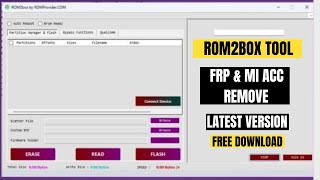 Rom2Box V35 Frp amp Mi Account Qualcomm Mtk Spd Tool [upl. by Htabazile]