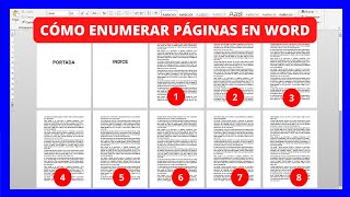 Como insertar paginas de trabajos en WORD sin numerar portada e indice [upl. by Ivah]