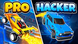 Pro Vs Hacker in Rocket League Whos better [upl. by Donnell]