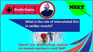 DOUBT SESSION  Role of Intercalated Disc in cardiac muscle  NEET BIOLOGY  Human Physiology [upl. by Susejedairam939]