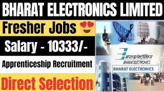 BEL Apprentice Recruitment 2024 How to Apply for Bharat Electronics Limited  BEL Apprenticeship [upl. by Stead]