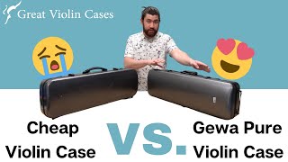 Cheap vs Gewa Pure Violin Case Review  Why a cheap quotcarbon fiberquot violin case is not worth it [upl. by Mozes]