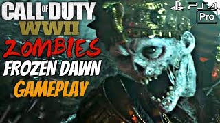 Call of Duty WW2  Frozen Dawn Zombies Gameplay Walkthrough NEW MAP DLC PACK 4 Shadow War [upl. by Dannel171]