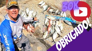 30K INSCRITOS OBRIGADO PESCARIA COSTEIRA em ARRAIAL DO CABO ISCAS ARTIFICIAIS PLUG e DOWN SHOT [upl. by Htaras]