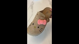 👟🎀 Medouo  Hello Kitty Suede Clogs 🎀👟 Available now on medouocom 50 Off Today  Free Shipping [upl. by Yellhsa888]