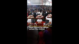 Mass funeral for Kenya school fire victims  AJ shorts [upl. by Alair]