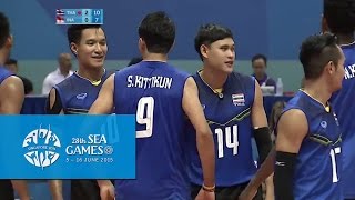 Volleyball Mens Team SemiFinal  THA vs INA  28th SEA Games Singapore 2015 [upl. by Klemens751]