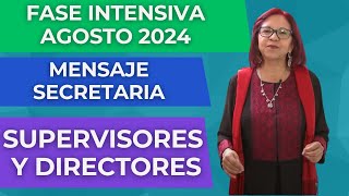 Fase Intensiva Mensaje para Supervisoras y Supervisores Consejo Técnico Escolar CTE Agosto 2024 [upl. by Kylie803]