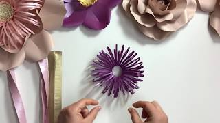 Fluffy loopy paper flower centre  DIY tutorial [upl. by Zurek]