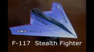 How to fold an F117 Night Hawk Paper Airplane [upl. by Cecilius]