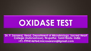 Oxidase test [upl. by Aicram]