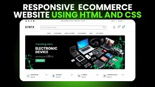 How To Build Ecommerce Website Using HTML and CSS Step by Step  Part 1 [upl. by Adnocahs]