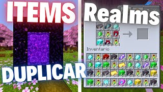 DUPLICAR en REALMS  MÉTODO NETHER  MCPE  Bedrock 12144 [upl. by Nylarak]