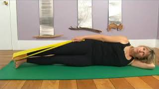 Pilates Stretch Band Exercises Side Lying [upl. by Akirdnahs]