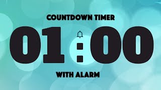 1 Minute Silent Countdown Timer  With Alarm Sound at the end [upl. by Anasiul]