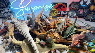 100 Dinosaur Figures Giganotosaurus Kentrosaurus Spinosaurus Feathered TRex Amargasaurus [upl. by Lester40]