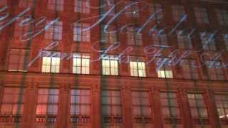 Christmas in New York  Saks Building Light show 2013 [upl. by Llirret]