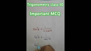 Trigonometry class 10th important MCQ trending viralvideo ytshorts maths shorts important [upl. by Aneele995]