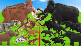 Mastodon vs Woolly Mammoth Ice Age Animals Mastodon vs Mammoth Prehistoric Mammals VS Shadow Itself [upl. by Eirrahs296]