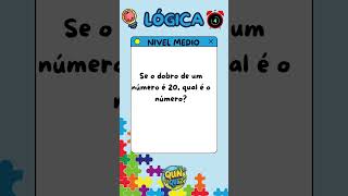 QuizDeLógica DesafiosDeLógica RaciocínioLógico TesteMente QuebraCabeças DesafieSuaInteligência [upl. by Bernadine]