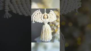 👼 DIY  CHRISTMAS Angel  EASY  Macrame Step by Step Tutorial  Makramee Engel  ange en macramé [upl. by Robby]