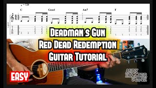 Red Dead Redemption Deadmans Gun Guitar Tutorial Lesson [upl. by Witty]