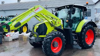 Claas Arion 620 z turem Claas FL120 2017 rok Kolorowy wyświetlacz 158 KM prezentacja PESTROL [upl. by Fenn]