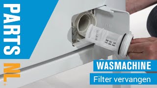 Filter vervangen van wasmachine PartsNL uitleg [upl. by Edasalof]