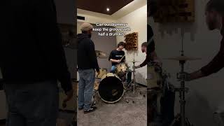 Can Our Drummer Keep The Groove With Half A Drum Kit shorts drums drummer rockband challenge [upl. by Luce]