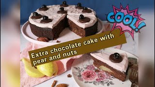 How to Make an Easy Gluten Free Chocolate Pear Cake from Scratch [upl. by Okomot]