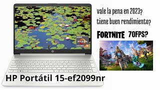 Review HP Portátil 15ef2099nr Ryzen 5 5500u 8GB RAM prueba de rendimiento Fornite [upl. by Anuaek]