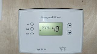 RTH2410B HONEYWELL THERMOSTAT HOW TO INSTALL CONFIGURE AND SETUP SCHEDULE [upl. by Oira]