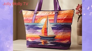 Project Series 6  Quilted Tote Bag Ideas  Sailboats [upl. by Hatnamas]