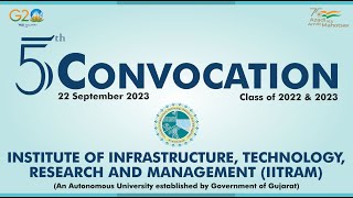 IITRAM  5th Convocation  22nd Sept 2023 [upl. by Imeka]