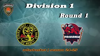 Atlasbasket  Div 1Round 1  COBRA KAI vs VOSKONIA [upl. by Meedan]