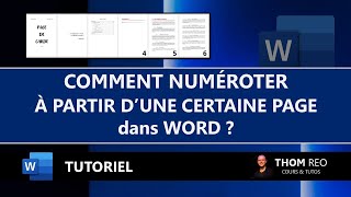 NUMÉROTER à partir de lINTRODUCTION ou autre page dans WORD  Tutoriel facile [upl. by Ares781]