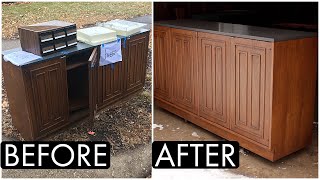 I Found A Mid Century Credenza On The Side Of The Road And Restoration Ensued [upl. by Bahe]