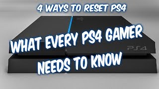 4 WAYS HOW TO RESET PS4  factory restore controller reset service menu initialize PS4 [upl. by Haonam]