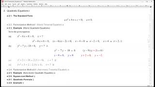 1314012B Monic Quadratic Equations [upl. by Annayt]