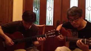 Bach Invention No13 in A minor w 2 guitars  Leon Muhudinov amp Stephen H Yu [upl. by Yeltneb]