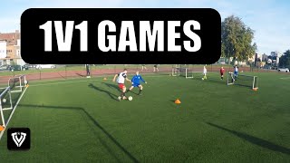 1V1 EXERCISES  U11  U12 U13  U14  U15  U16  U17  U18  FOOTBALL  SOCCER  TRAINING [upl. by Haizek]