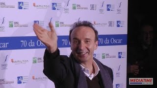 Roberto Benigni sul Red Carpet della serata 70 da Oscar [upl. by Barthel]