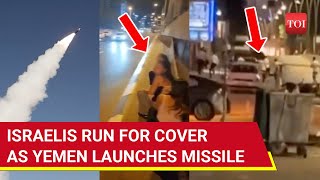 Ballistic Missile Attack On Central Israel 18 Injured In Tel Aviv As Israelis Run For Cover  Watch [upl. by Nmutua]