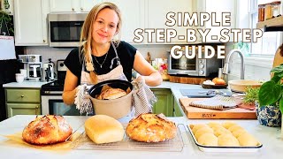 My Easy GUIDE To Making Foolproof SOURDOUGH BREADS  BAKE WITH ME [upl. by Eca207]