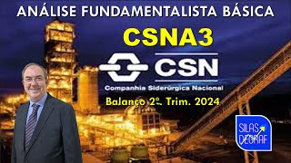 CSNA3  CIA SIDERÚRGICA NACIONAL SA ANÁLISE FUNDAMENTALISTA BÁSICA PROF SILAS DEGRAF [upl. by Carver214]